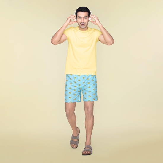 Renew Combed Cotton Boxer Shorts Blue Sky XXL