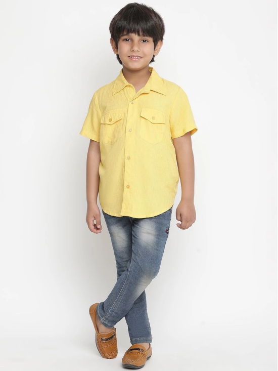 Oxolloxo Boys Yellow Casual Shirt