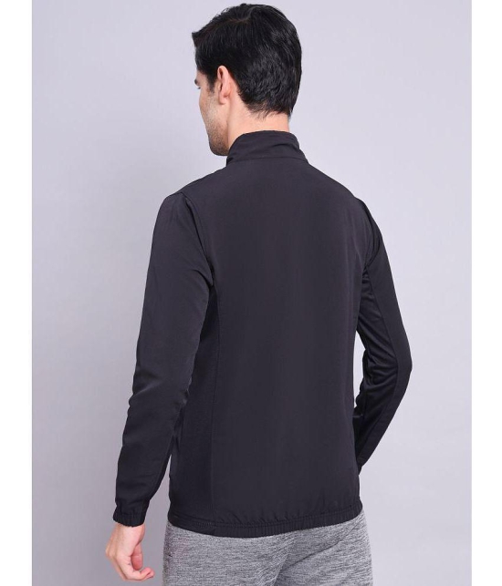 Technosport Black Polyester Men's Running Jacket ( Pack of 1 ) - XL