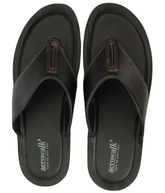 Aerowalk - Black Men''s Thong Flip Flop - None