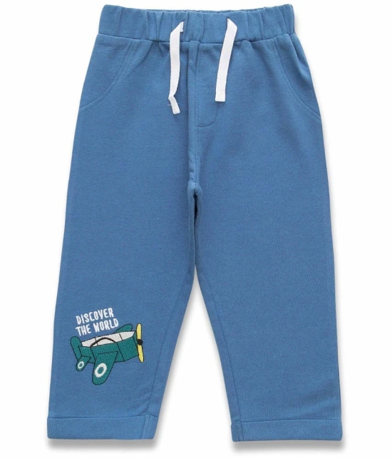 Juscubs Blue Cotton Baby Boy Top & Trouser ( Pack of 2 ) - None