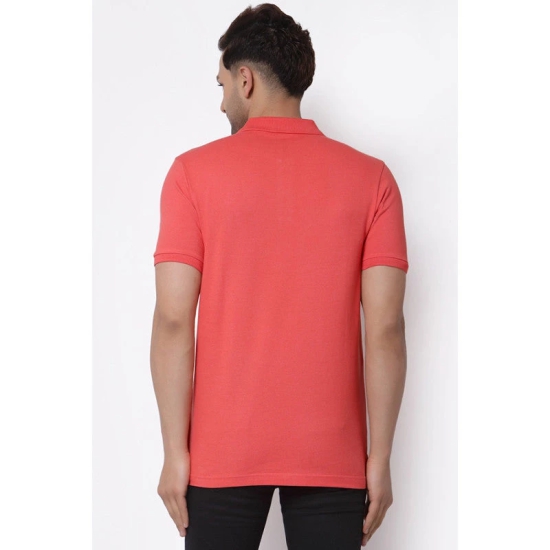 Red Tape Men Coral Polo Neck T-Shirt