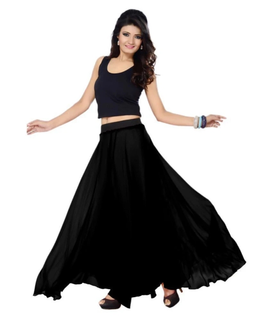 Sttoffa Georgette A-Line Skirt - Black - 36