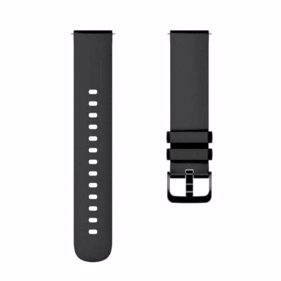 Exelent Silicone 19mm Replacement Band Strap with Metal Buckle Compatible with Smart Watch Navy Blue