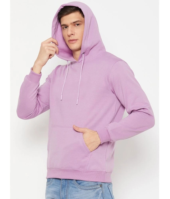 UBX Cotton Blend Hooded Mens Sweatshirt - Lavender ( Pack of 1 ) - None