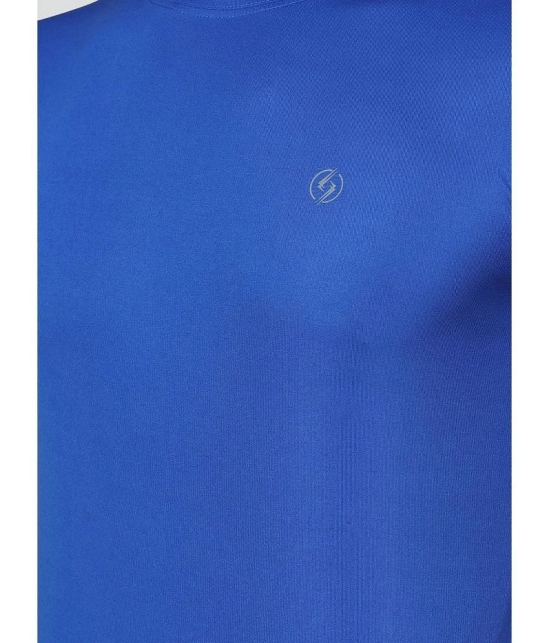 Supersquad Polyester Regular Fit Solid Half Sleeves Mens T-Shirt - Blue ( Pack of 1 ) - None