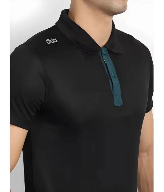 Dida Sportswear Black Polyester Regular Fit Mens Sports Polo T-Shirt ( Pack of 1 ) - None