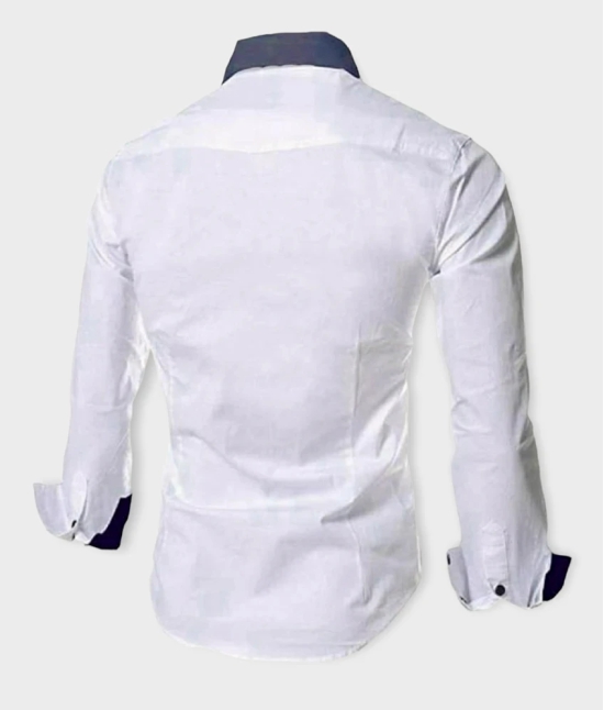 Life Roads - White Cotton Slim Fit Mens Casual Shirt ( Pack of 1 ) - None