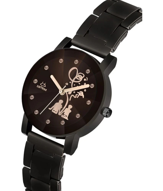 Septem Black Stainless Steel Analog Mens Watch