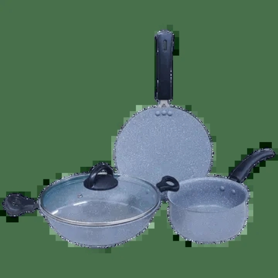 Shri and Sam Cookware Set for Stove and Cooktop (Grey)