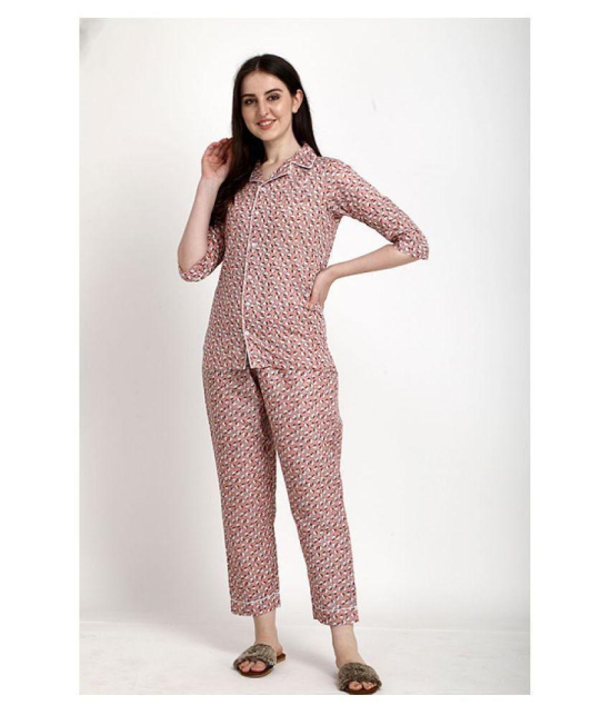 Berrylicious Cotton Nightsuit Sets - Brown - XL