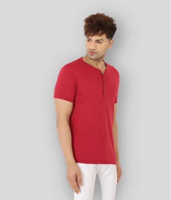 Leotude - Cotton Blend Regular Fit Maroon Mens T-Shirt ( Pack of 1 ) - None