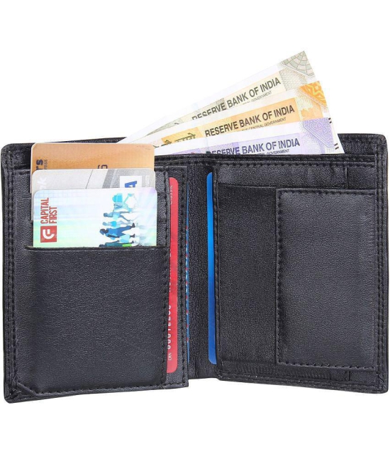 samtroh - PU BLACK Mens Regular Wallet ( Pack of 1 ) - Black