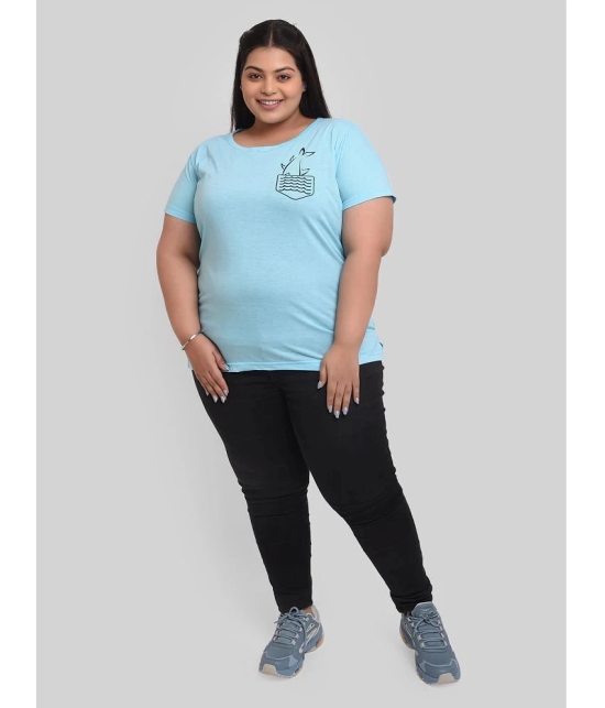 Neo Garments - Turquoise Cotton Regular Fit Womens T-Shirt ( Pack of 1 ) - 5XL