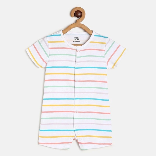 MINI KLUB - Multicolor Cotton Rompers For Baby Boy ( Pack of 1 ) - None