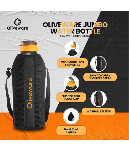 Oliveware - Black Water Bottle 2000 mL ( Set of 1 ) - Black