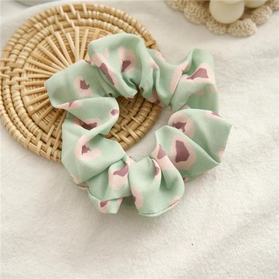 Printed pista scrunchie-Leopard