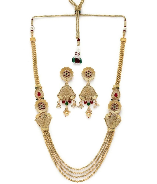 Sukkhi Gold Alloy Necklace Set ( Pack of 1 ) - Gold