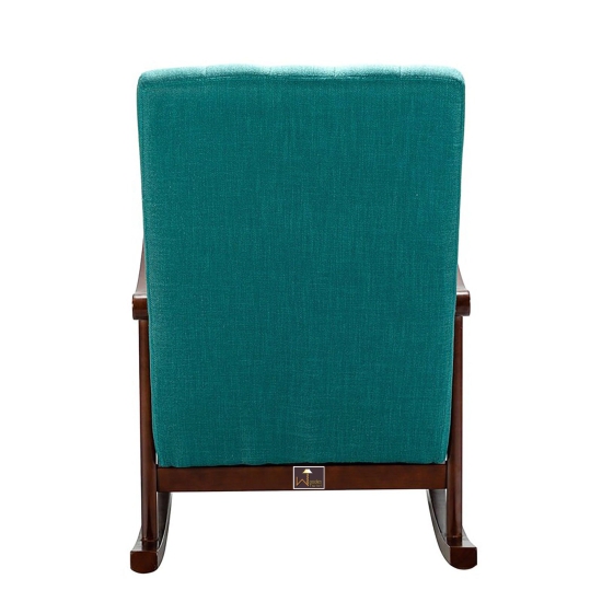 Risco Rocking Chair With Button Tufted Back (Teal)-Teal