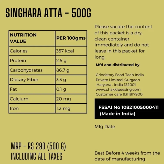 Singhara Atta-500G