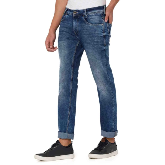 Super Slim Fit Mid Blue Stretch Jeans