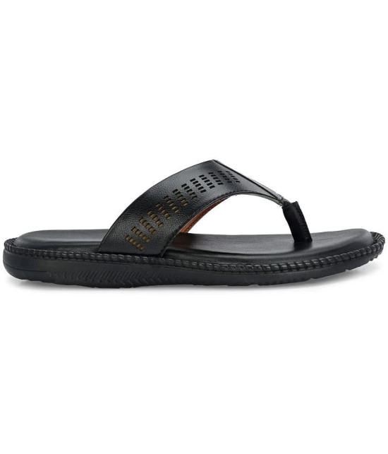 Leeport Black Mens Thong Flip Flop - None