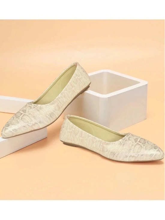 Ajanta Cream Womens Formal Ballerinas - None