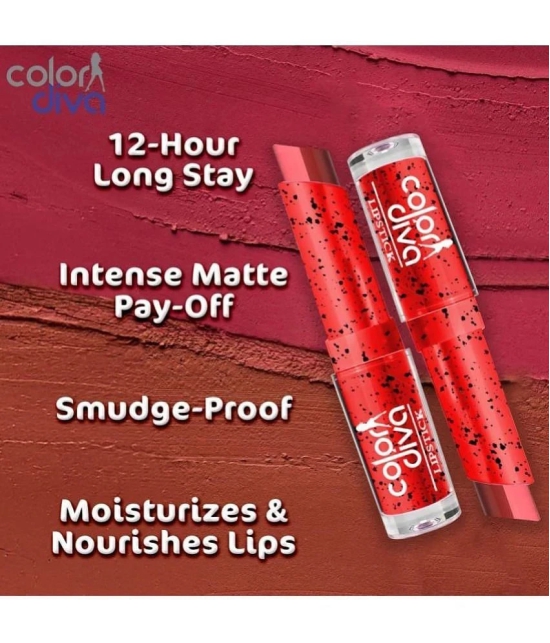 Color Diva Creamy Matte Pigmented Smudge Proof Lipstick | Nourishing Botanical Extracts Pack of 5