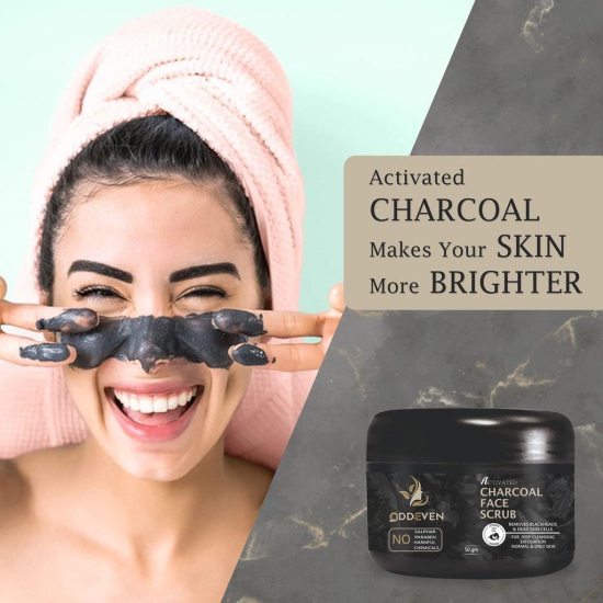 SHREE ENTERPRISE Activated Charcoal Anti-pollution Face Care - Charcoal Face Scrub & Face Wash, 50 gm Each (Combo of 2)