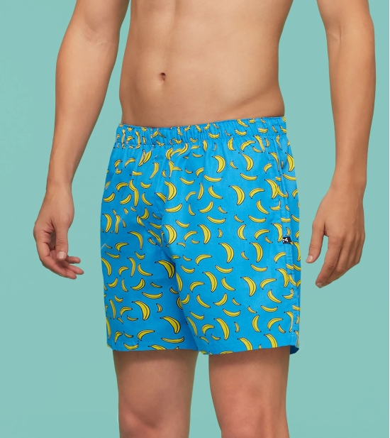 Remix Cotton Boxers Banana Blue L