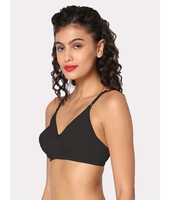 In Shape Lingerie - Black Cotton Non Padded Women's T-Shirt Bra ( Pack of 1 ) - None