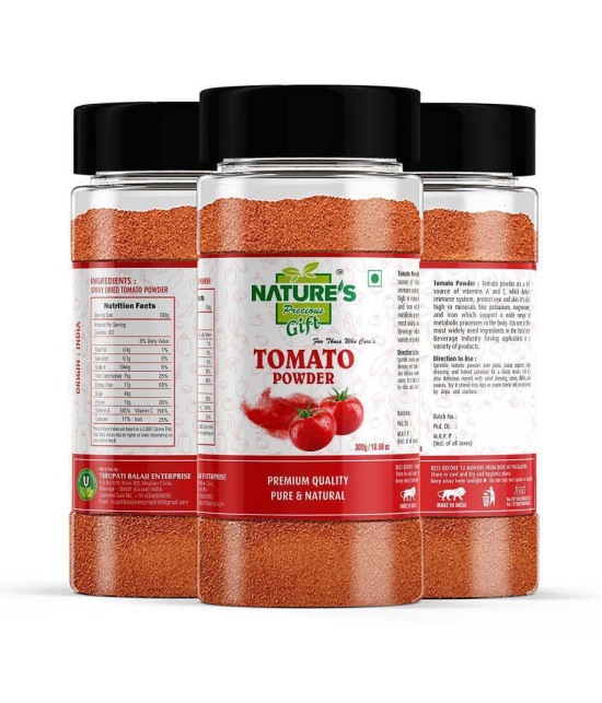 Natures Gift Onion Powder 250gm, Ginger Powder 200 gm, Garlic Powder 250 gm & Tomato Powder 300 gm - Ready To Cook Powder 1 kg