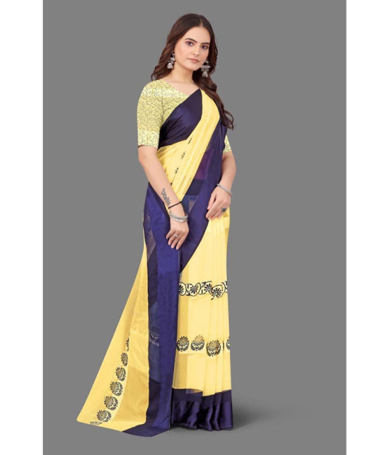 Sitanjali - Yellow Georgette Saree With Blouse Piece ( Pack of 1 ) - Yellow