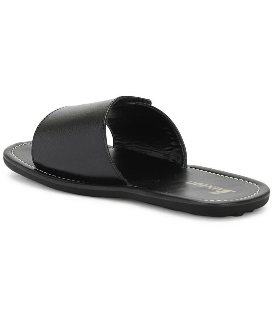 Buxton Black Mens Slide Flip Flop - None