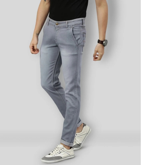 Urbano Fashion - Grey Cotton Blend Slim Fit Mens Jeans ( Pack of 1 ) - None