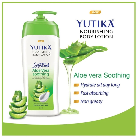 Yuthika Aloe Vera Body Lotion 500ml and Sunscreen Lotion SPF 30 PA+++ with UVA & UVB Protection - 100ml