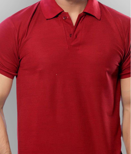 in365 - Maroon Cotton Blend Regular Fit Mens Polo T Shirt ( Pack of 1 ) - None