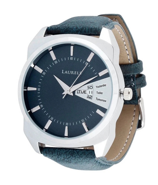 Laurels Leather Analog Mens Watch