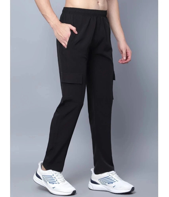 AKTIF Black Lycra Mens Trackpants ( Pack of 1 ) - None