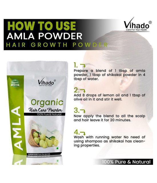 Vihado Natural Amla Powder For Hair Mask 200 g