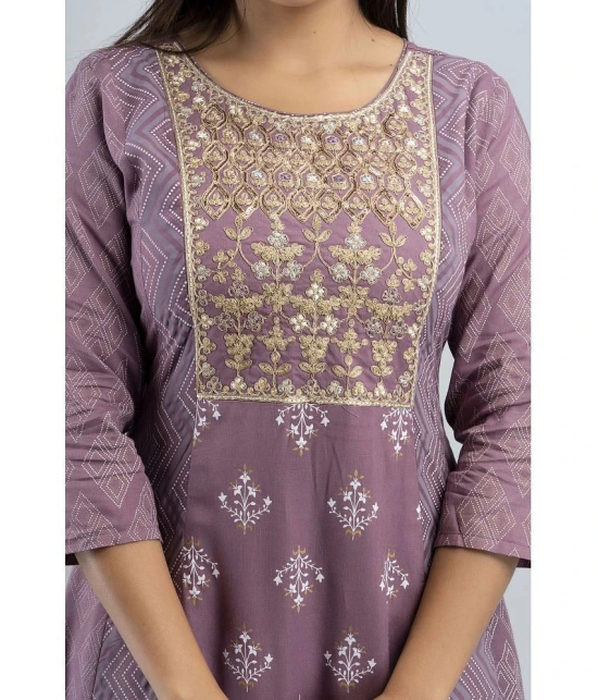 MAUKA - Purple Anarkali Rayon Womens Stitched Ethnic Gown ( Pack of 1 ) - None