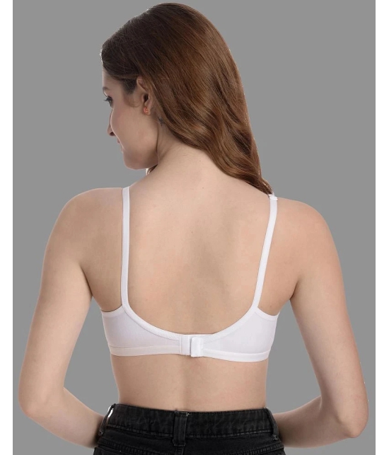 Madam - White Cotton Non Padded Womens T-Shirt Bra ( Pack of 1 ) - None