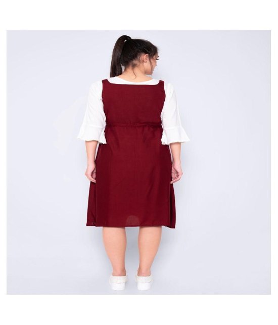 GOD BLESS Rayon Maroon Dungaress/Pinafore - M