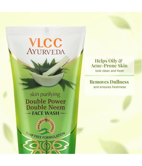 VLCC Ayurveda Skin Purifying Double Power Double Neem Face Wash, 100 ml (Pack of 2)