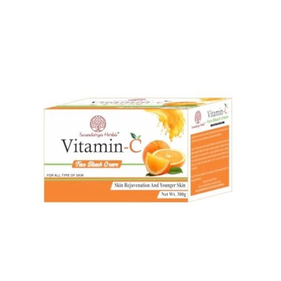 Soundarya Herbs Vitamin C Face Bleach Cream for All Skin Types - 300gm