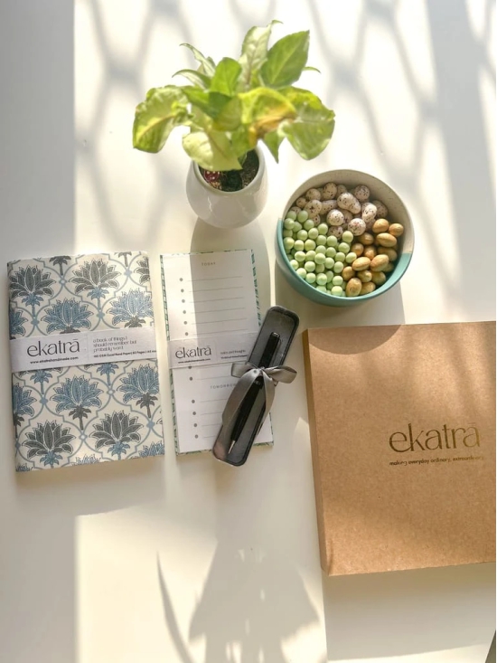 Sustainable Productivity Gift hamper by Ekatra - Blue Lotus