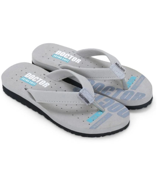 DOCTOR EXTRA SOFT - Dark Grey Womens Thong Flip Flop - None