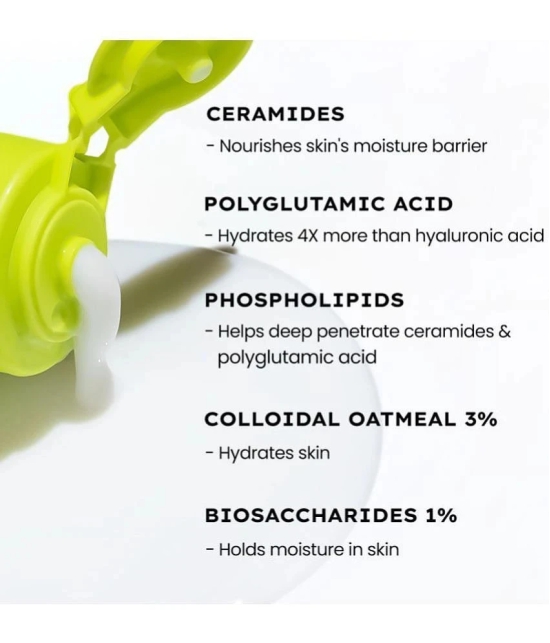 Hyphen Moisturizing Cream Face Wash for Dry Skin 2% Ceramides + Polyglutamic Acid Gentle Cleanser