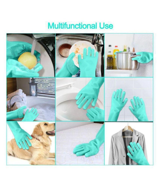 Silicon Gloves for Kitchen Cleaning By Bramble Rubber Universal Size Cleaning Glove