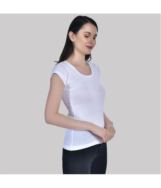 AIMLY Cap Sleeve Cotton Camisoles - White Pack of 2 - None